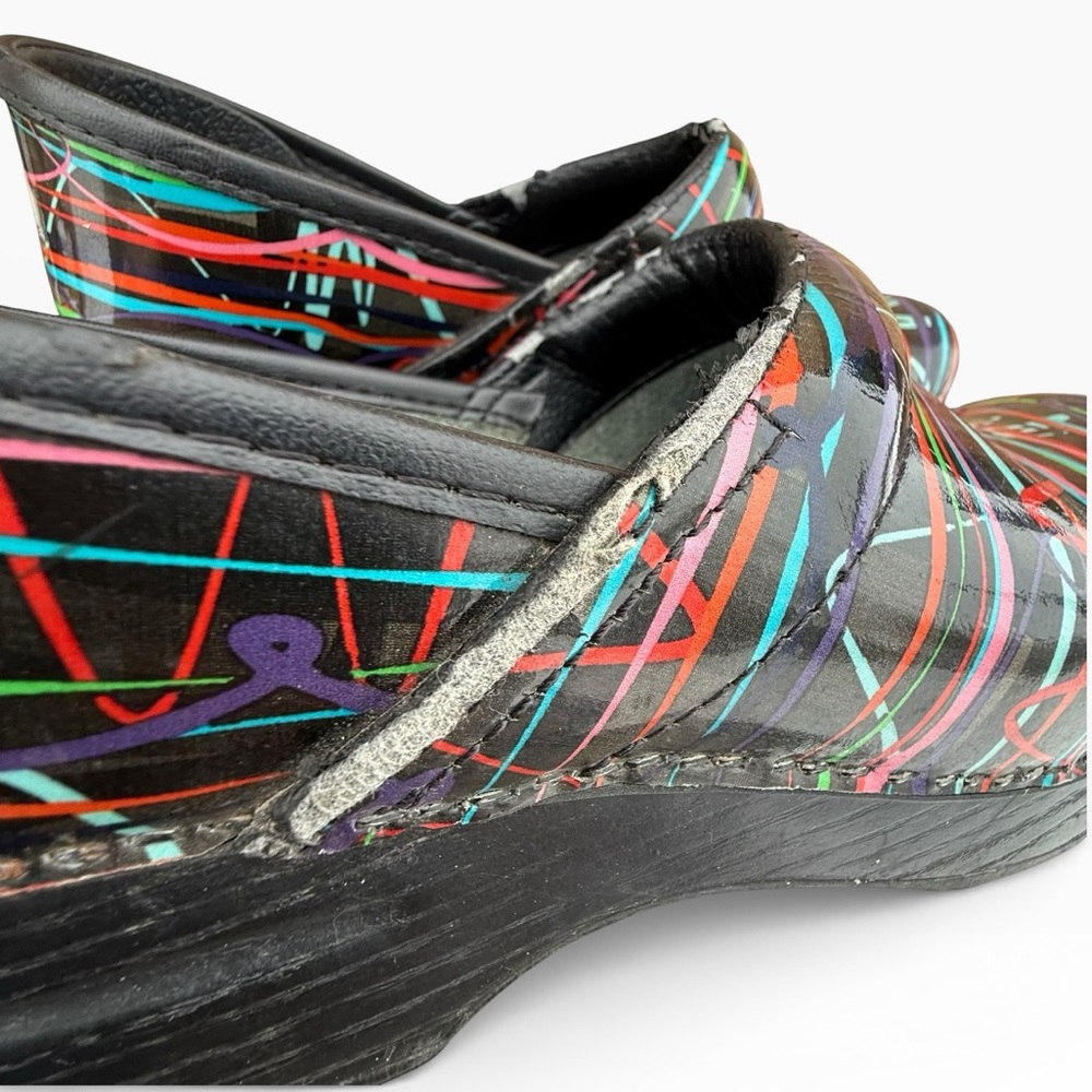 Dansko Professional Multicolor Streamers Patent Leather Women's EU 37 US 6.5-7 - Picture 9 of 15